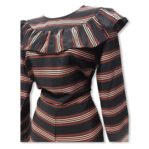 ASOS | Chic Long Sleeve Striped Romper - Picture 2 of 10